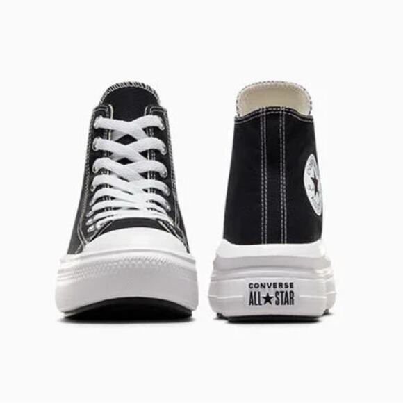 NEW CONVERSE Chuck Taylor All Star HIGH TOP Move Platform BLACK SNEAKERS Sz 8 - Picture 7 of 11